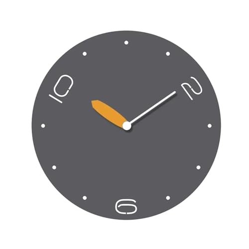 HASMI Wandklok Wandklok Woonkamerklok Eenvoudige mode Huishoudelijke klok Wandgemonteerd horloge Moderne creatieve grijze kwartsklok Voor slaapkamer/woonkamer (Color : B, Size : M)