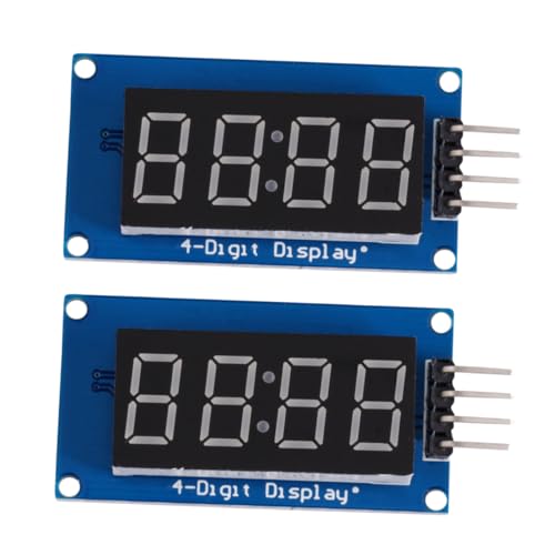 BESTonZON 2 Stuks Weergavemodule 4 Displaymodule Led-displaymodule 4 Display Met Zeven Segmenten Ledmodule Met 4 Buizen Buis Klok Display Gewoon Digitale Buis Accessoires Hars