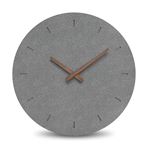 Cander Berlin MNU 6130 S Designer wandklok beton geruisloos stil 30,5 cm geen vervelend tikken