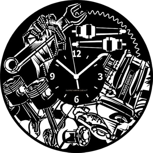 Instant Karma Clocks Mechanico ➤ Wandklok Autowerkplaats, werkplaats Car Service Gereedschap cadeau-idee