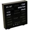 United LED woord klok woordklok klok in woorden Word Clock Duits Zwart 17x16.5 cm