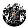 YJNeln Wandklok Muziekinstrument Wandklok Muziek Vinyl Record 3D Wandklok Horloge Muziek Wall Art Decor Handgemaakt cadeau voor muziekliefhebbers