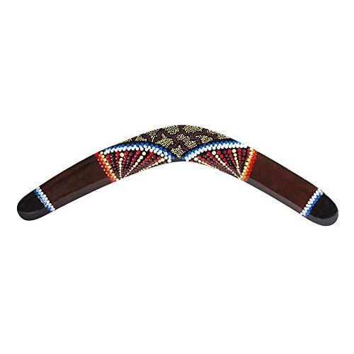 Australian Treasures Houten boemerang maat 50cm XL bruin hout Boomerang werpcircel 20 meter