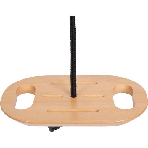 Small Foot "Black Line" houten bordschommel met handgrepen, schommel om op te hangen en te zitten, vanaf 3 jaar, 12408