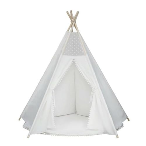 LOriax Tenten Speeltenten Tipi Tent Speeltent Speeltenten Kasteel Tent Speeltent Huis Speelhuis Tentje Wigwam Tents Indische Tent,White