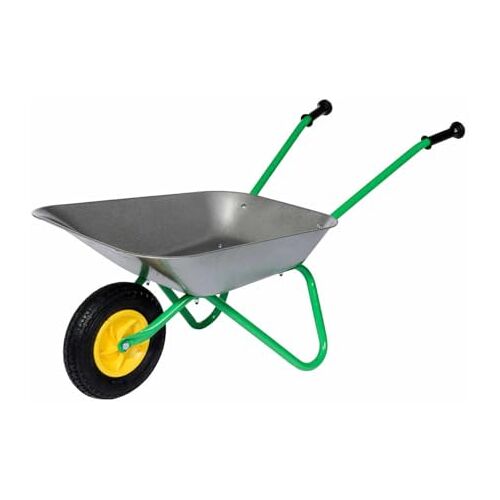 ROLLY TOYS Kinderkruiwagen (groen/grijs, tuinkruiwagen met opblaasbare banden, metalen kruiwagen, met kunststof handvatten) 271757