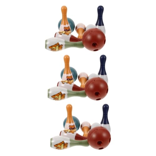 ABOOFAN 3 Sets Indoor Bowlen Peuter Speelgoed Buiten Speeltoestel Bowling Buitenspeelgoed Bowlen Voor Kinderen Peuter Bowlen Kinderen Speelgoed Plastic Speelgoed Bal Binnen