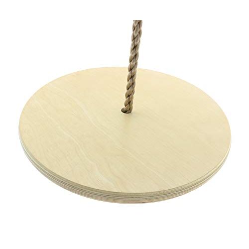 HOQ Schommelstoel van hout tot 100 kg aapenschommel, schommelzitje met een diameter van 30 cm voor schommels, speeltoren, klimtorens
