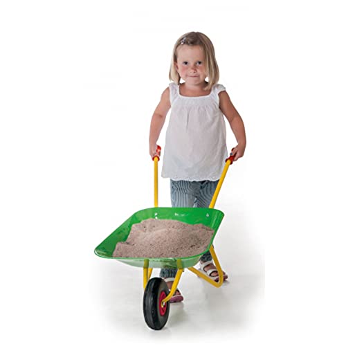 ROLLY TOYS kinderkruiwagen (geel/groen, tuinkruiwagen, metalen kruiwagen, kinderspeelgoed vanaf 2,5 jaar, draagvermogen 25 kg, kindertuingereedschap) 271900