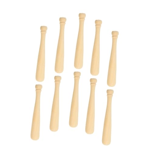 ifundom 10 Stuks mini honkbalknuppel houten miniatuur honkbalknuppel modellen doe-het-zelf honkbalknuppels kleine honkbalknuppel sport- ambachten suite stok set lotusboom