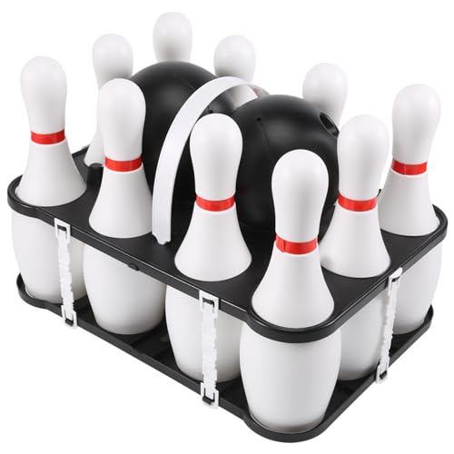 GUIJIALY 1 Set Bowling Set voor Kinderen & Volwassenen 2 Bal met 10 Pins voor Familie Kinderen en Volwassenen Achtertuin