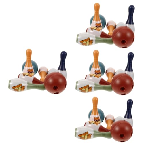 POPETPOP 4 Sets Indoor Bowlen Buitenspeelgoed Bowling Buiten Speeltoestel Peuter Speelgoed Bowlen Voor Kinderen Speelgoedspellen Bowlen Buiten Bowlen Mini Plastic Geschenk