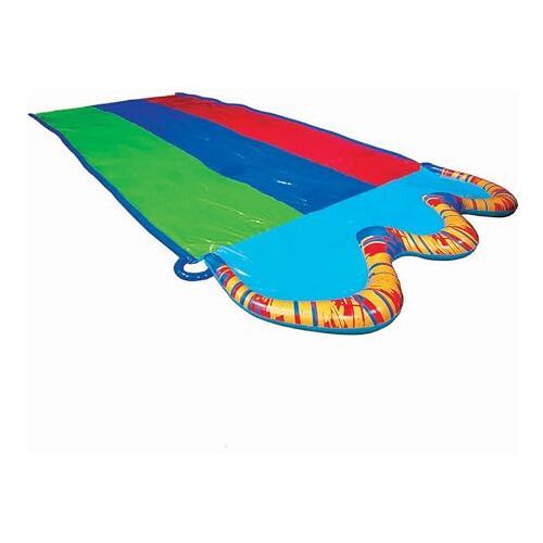 BANZAI Triple Racer Waterglijbaan, Lengte: 4.9 m, Breedte: 208,3 cm, Opblaasbare buiten achtertuin waterglijbaan Splash Toy