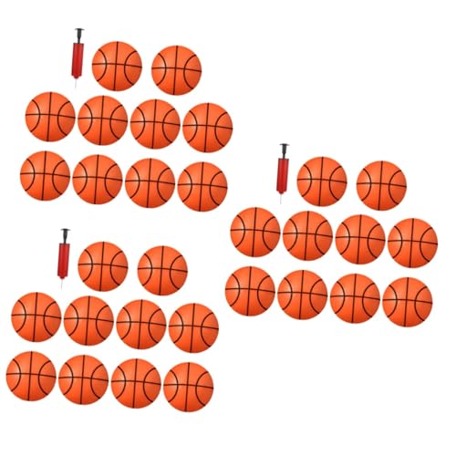 Abaodam 3 Sets kleine basketbal speelgoed trefbal ballen basketbal stressballen afvoer mand mini-basketbal basketballen van pvc voor kinderen opblaasbaar bad Baby plastic