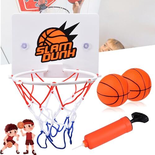 lankai Mini-basketbalmand, basketbalmand in de kamer, basketbalkorf voor binnen en buiten, met 2 basketballen, outdoor- en indoor-sportspeelgoedcadeaus voor kinderen