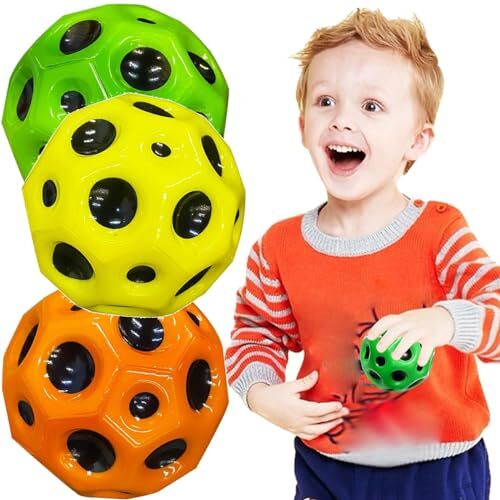 BLOOOK Astro Jump Ball, maanbal, planeten springballen, space thema stuitende ballen, mini bouncing bal speelgoed, springende ballen, spel binnen en buiten speelgoed voor kinderen en volwassenen