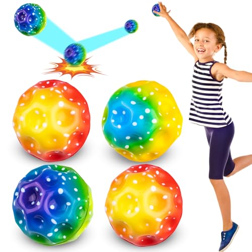 Moocuca Astro Jump Ball, Space Ball zeer elastisch, mini bouncing bal, springballen maken bij botsingen een knallend geluid, astro bal voor kinderen, feestcadeau