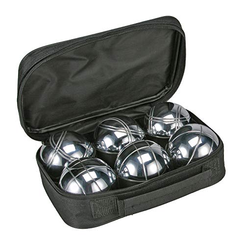 Onbekend Boccia-set 6x 720 g metalen bollen bouleballen Petanque meetlint tas