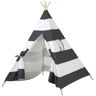 LOriax Kids Playhouse Tent Indoor Outdoor Playhouse, Cotton Canvas Castle Tent Leestent Little House Voor Meisjes En Jongens,Black