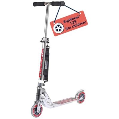 HUDORA Big Wheel Scooter 125 mm, kinderstep, zilver, 14200 HUDORA Big Wheel Scooter 125 mm, kinderstep, zilver, 14200