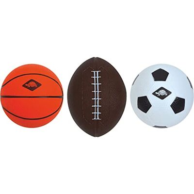 Schildkröt ® 3-in-1 mini-balset, één product, 3 ballen, volledige actie, leuke training voor de coördinatie voor het leren van werp- en vangtechnieken, 970165 Schildkröt ® 3-in-1 mini-balset, één product, 3 ballen, volledige actie, leuke training voor de coördinatie voor het leren van werp- en vangtechnieken, 970165