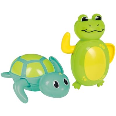 Happy People Opwindende badspeelgoed / 2-voudig gesorteerd, kikker en schildpad, afmetingen ca. 13 x 7 cm Happy People Opwindende badspeelgoed / 2-voudig gesorteerd, kikker en schildpad, afmetingen ca. 13 x 7 cm