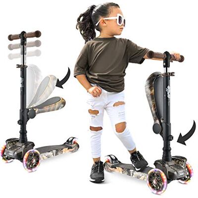 Hurtle Kinderstep,3-wiel Step,Opvouwbare Scooter met Verstelbare Hoogte,Antislip Platform,LED Verlichte Wielen,Step voor Meisjes/Jongens Hurtle Kinderstep,3-wiel Step,Opvouwbare Scooter met Verstelbare Hoogte,Antislip Platform,LED Verlichte Wielen,Step voor Meisjes/Jongens