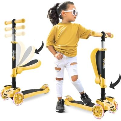 Hurtle Kinderstep,3-wiel Step,Opvouwbare Scooter met Verstelbare Hoogte,Antislip Platform,LED Verlichte Wielen,Step voor Meisjes/Jongens Hurtle Kinderstep,3-wiel Step,Opvouwbare Scooter met Verstelbare Hoogte,Antislip Platform,LED Verlichte Wielen,Step voor Meisjes/Jongens