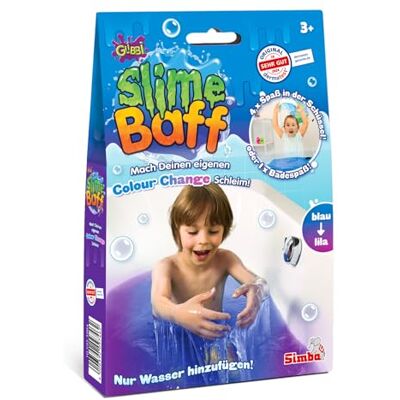 SIMBA Glibbi Color Change Slime, poeder verandert water in blauw slijm, bij het oplossen van kleurverandering (te paars), 150 g, vanaf 3 jaar SIMBA Glibbi Color Change Slime, poeder verandert water in blauw slijm, bij het oplossen van kleurverandering (te paars), 150 g, vanaf 3 jaar