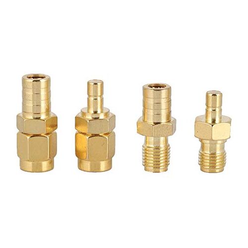 Cuifati 4 soorten RF-adapter, kit met RF-connectoren Brede toepassing: geschikt voor antennes/DAB-antenne-adapters, RF-adapter SMA-adapter 4 typen naar SMB-connector RF-conversieset