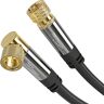 KabelDirekt SAT kabel 90° haaks 3 m (haaks op rechte F-stekker coax kabel, 75 Ohm, tv, HDTV, radio, DVB-T2, DVB-C, DVB-S, DVB-S2) PRO Series