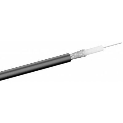 goobay 50093 RG58 coaxkabel/antennekabel per meter / 2-voudig afgeschermd / 50 ohm SAT-kabel met CCS-geleider / 5mm satellietkabel/zwart / 100m goobay 50093 RG58 coaxkabel/antennekabel per meter / 2-voudig afgeschermd / 50 ohm SAT-kabel met CCS-geleider / 5mm satellietkabel/zwart / 100m