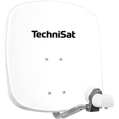 TechniSat DIGIDISH 45 Satellietschotel voor 2 abonnees (45 cm klein satellietsysteem complete set met muurbevestiging en universele dubbele LNB) wit TechniSat DIGIDISH 45 Satellietschotel voor 2 abonnees (45 cm klein satellietsysteem complete set met muurbevestiging en universele dubbele LNB) wit