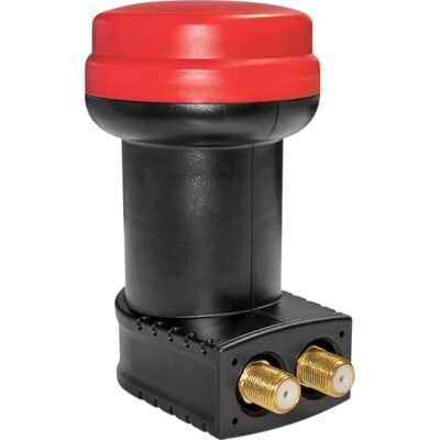 Megasat Diavolo Twin LNB voor 2 deelnemers, universeel zwart/rood Megasat Diavolo Twin LNB voor 2 deelnemers, universeel zwart/rood