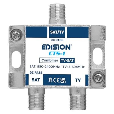 Edision Cts-1 SAT terrestrisch zacht satelliet, geschikt voor het aansluiten van digitale DVB-S2 en DVB-T2-signalen naar de tv-installatie, DC doorgang, 5G LTE-filter. Edision Cts-1 SAT terrestrisch zacht satelliet, geschikt voor het aansluiten van digitale DVB-S2 en DVB-T2-signalen naar de tv-installatie, DC doorgang, 5G LTE-filter.