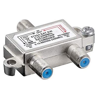goobay 61054 SAT TV insteekzachte satelliet/terrestrisch voor het samenvoegen van satelliet- en terrestrisch signaal met de tv-installatie, afschermingsmaat 100 dB (digitaal) goobay 61054 SAT TV insteekzachte satelliet/terrestrisch voor het samenvoegen van satelliet- en terrestrisch signaal met de tv-installatie, afschermingsmaat 100 dB (digitaal)