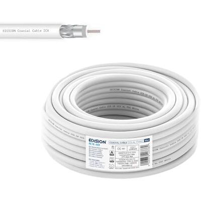 Edision ICX-10 coaxkabel 10 m, antennekabel TV SAT intern PVC wit, staal koper CCS/AL, 17VATC, CPR Eca, klasse A, SAT-kabel, voor DVB-S2, DVB-T/T2, DVB-C, RADIO, spoel 10 m Edision ICX-10 coaxkabel 10 m, antennekabel TV SAT intern PVC wit, staal koper CCS/AL, 17VATC, CPR Eca, klasse A, SAT-kabel, voor DVB-S2, DVB-T/T2, DVB-C, RADIO, spoel 10 m