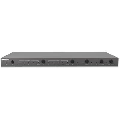 Marmitek Connect 642 Pro HDMI Matrix 4x2 4K60 voor tv en beamer Schakel 4 bronnen naar 2 schermen, HDMI 2.0 matrix switch, 4K60 4:4:4, downscaler, Toslink, ARC en HDCP 2.2 Marmitek Connect 642 Pro HDMI Matrix 4x2 4K60 voor tv en beamer Schakel 4 bronnen naar 2 schermen, HDMI 2.0 matrix switch, 4K60 4:4:4, downscaler, Toslink, ARC en HDCP 2.2