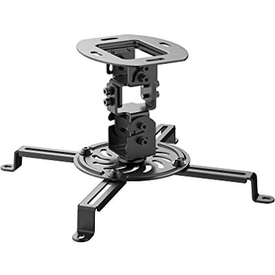 conecto Plafondhouder voor beamer, kantelbaar (+/-15°), draaibaar 360° Universele houder voor projectoren, plafondafstand 15 cm, montagebereik 5,4-32 cm, geschikt voor kantoor en thuisbioscoop conecto Plafondhouder voor beamer, kantelbaar (+/-15°), draaibaar 360° Universele houder voor projectoren, plafondafstand 15 cm, montagebereik 5,4-32 cm, geschikt voor kantoor en thuisbioscoop