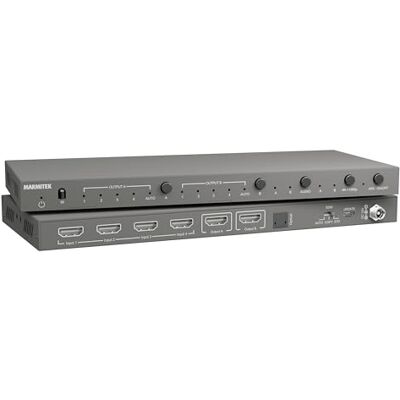 Marmitek HDMI matrix 4x2 MS420-4K 60Hz voor 2 schermen 4 HDMI bronnen, downscaler, Toslink, ARC, CEC HDMI matrix switch voor tv en beamer Marmitek HDMI matrix 4x2 MS420-4K 60Hz voor 2 schermen 4 HDMI bronnen, downscaler, Toslink, ARC, CEC HDMI matrix switch voor tv en beamer