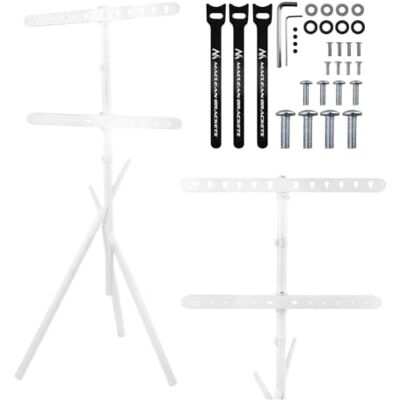 Maclean MC-182 W Vloerstandaard voor TV 37-80 Inch Wit Vrijstaand TV Statief, Draaibaar ±45°, Max 60 kg, VESA 600x400, Kabelbeheer, Stalen Constructie Maclean MC-182 W Vloerstandaard voor TV 37-80 Inch Wit Vrijstaand TV Statief, Draaibaar ±45°, Max 60 kg, VESA 600x400, Kabelbeheer, Stalen Constructie
