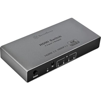 Silverstone HSW41 HDMI 2.0 4K schakelaar 4 ingangen 1 uitgang, SST-HSW41 Silverstone HSW41 HDMI 2.0 4K schakelaar 4 ingangen 1 uitgang, SST-HSW41