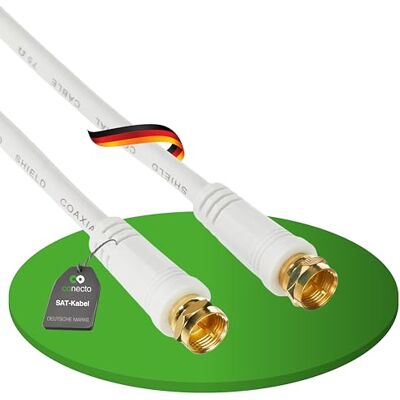 conecto 5m SAT antennekabel, coaxiale kabel stekker naar stekker, wit, 5,00 m conecto 5m SAT antennekabel, coaxiale kabel stekker naar stekker, wit, 5,00 m