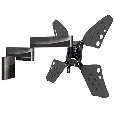 Barkan Full Motion Curved/Flat TV Wall Mount voor 32" -70" schermen tot 88 lbs, Zwart (3400F.B) Barkan Full Motion Curved/Flat TV Wall Mount voor 32" -70" schermen tot 88 lbs, Zwart (3400F.B)