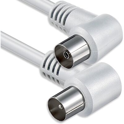 1aTTack.de Haakse antennekabel 10 meter 2x afgeschermde coaxiale stekker 90° > Coaxiale aansluiting 90° Witte coaxkabel (2x haaks) 80db 10m 1aTTack.de Haakse antennekabel 10 meter 2x afgeschermde coaxiale stekker 90° > Coaxiale aansluiting 90° Witte coaxkabel (2x haaks) 80db 10m