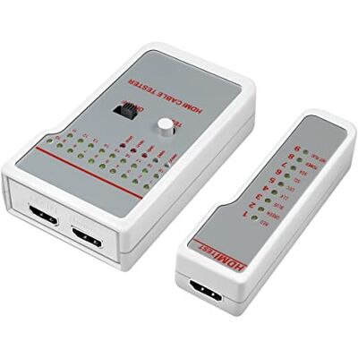 Logilink WZ0017 HDMI-kabeltester voor reeds aangesloten of niet geïnstalleerde HDMI-kabels, wit Logilink WZ0017 HDMI-kabeltester voor reeds aangesloten of niet geïnstalleerde HDMI-kabels, wit