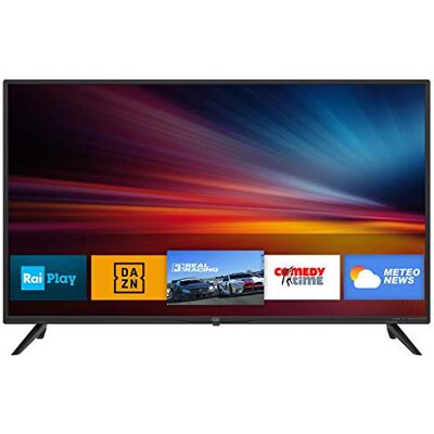 Trevi 4008SM00 LTV 4008 Smart TV 40" televisie met digitaal decoder DVBT-T2 en satellieten DVBS-S2, Android besturingssysteem, USB, 3 HDMI, VGA, coaxiale audio, resolutie 1920 x 1080 DPI Full HD,Zwart Trevi 4008SM00 LTV 4008 Smart TV 40" televisie met digitaal decoder DVBT-T2 en satellieten DVBS-S2, Android besturingssysteem, USB, 3 HDMI, VGA, coaxiale audio, resolutie 1920 x 1080 DPI Full HD,Zwart