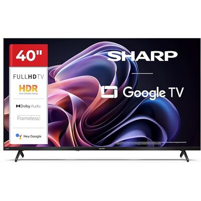 Sharp 40HF2365E Google TV, 40" FHD, frameloos, 60 Hz, Bluetooth, 2 x 8 W geluid, 3 x HDMI, 2 x USB, kleur: zwart Sharp 40HF2365E Google TV, 40" FHD, frameloos, 60 Hz, Bluetooth, 2 x 8 W geluid, 3 x HDMI, 2 x USB, kleur: zwart