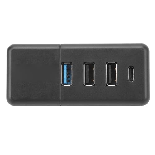 Qiilu Auto USB Hub voor Model Y Model 3 2021+, Auto USB Docking Station Snel Opladen Gegevensoverdracht 4 in 1 USB Hub Handschoenenkastje Docking Station