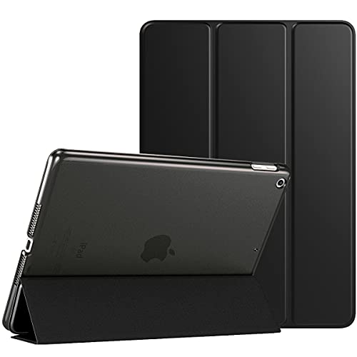 TiMOVO Hoes voor iPad 9e generatie 2021/iPad 8e generatie 2020/iPad 7e generatie 2019, ultradunne transparante beschermhoes Smart Cover met auto Slapen/waaken voor iPad 10,2 inch, zwart